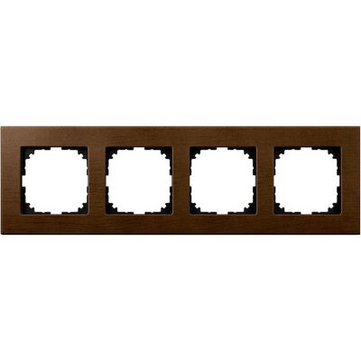 Merten, Zubehör Schalterprogramm, Rahmen 4f waln mt M-PLAN Holz f.GEB-K MEG4054-3473 Merten, Zubehör Schalterprogramm, Rahmen 4f waln mt M-PLAN Holz f.GEB-K MEG4054-3473