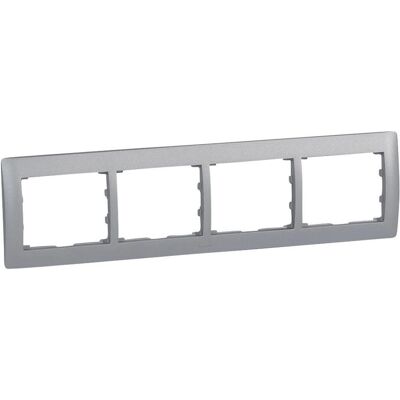 Legrand, Zubehör Schalterprogramm, Vierfach Sistena Life horizontaler Metallrahmen 771304 Legrand, Zubehör Schalterprogramm, Vierfach Sistena Life horizontaler Metallrahmen 771304