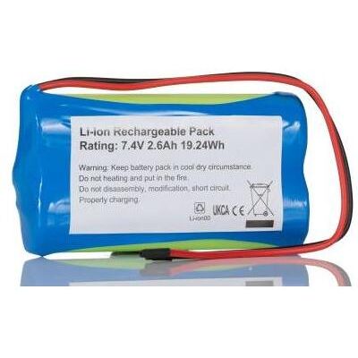 RS PRO Lithium-Ionen Akku wiederaufladbar - 7,4V 2,6Ah, 2 Zellen, 37x69x19mm - Batterie RS PRO Lithium-Ionen Akku wiederaufladbar - 7,4V 2,6Ah, 2 Zellen, 37x69x19mm - Batterie