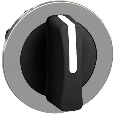 Schneider Electric Frontelement f Wahlschalter ZB4F Ř 30mm, ZB4FD3, Schalter + Taster, Schwarz, Silber Schneider Electric Frontelement f Wahlschalter ZB4F Ř 30mm, ZB4FD3, Schalter + Taster, Schwarz, Silber