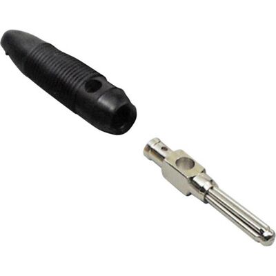 TRU COMPONENTS Bananstift 4mm Schwarz TRU COMPONENTS Bananstift 4mm Schwarz