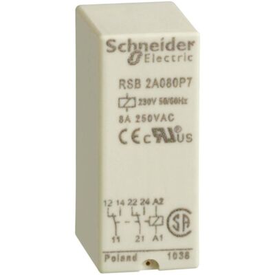 Schneider Electric Interface-Relais Zelio RSB 230Vac 8A, Relais Schneider Electric Interface-Relais Zelio RSB 230Vac 8A, Relais