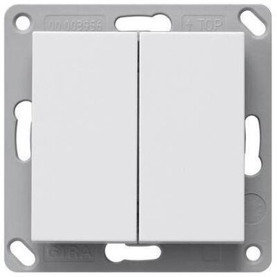 Gira RF-Wandsender, Schalter + Taster, Weiss Gira RF-Wandsender, Schalter + Taster, Weiss