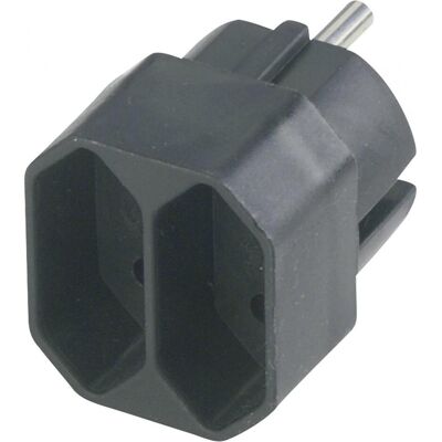 REV, Mehrfachstecker + Abzweigstecker, Übergangsstecker 2-fach Eurosteckdosen (CEE 7/16, 2x) REV, Mehrfachstecker + Abzweigstecker, Übergangsstecker 2-fach Eurosteckdosen (CEE 7/16, 2x)