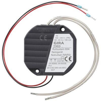 Gira, Zubehör Schalterprogramm, Netzteil Notrufset Elektronik 296900 Gira, Zubehör Schalterprogramm, Netzteil Notrufset Elektronik 296900
