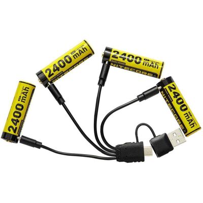 Nitecore NH2400 (4 Stk., AA, 2400 mAh), Batterien + Akkus Nitecore NH2400 (4 Stk., AA, 2400 mAh), Batterien + Akkus