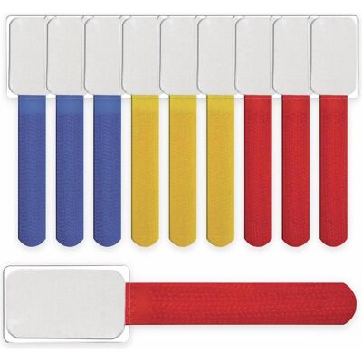 Label-the-cable, Kabelbinder, kleine Klettbinder mit Etikette (Klettkabelbinder, 90 mm, 10 Stk.) Label-the-cable, Kabelbinder, kleine Klettbinder mit Etikette (Klettkabelbinder, 90 mm, 10 Stk.)