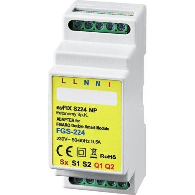 Eutonomy, Aktor, euFIX/Adapter DIN for Fibaro FGS-224 Smart Module Double (Schaltaktor) Eutonomy, Aktor, euFIX/Adapter DIN for Fibaro FGS-224 Smart Module Double (Schaltaktor)