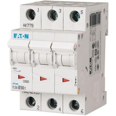 Eaton 3-poliger 50A Leitungsschutzschalter - DIN-Schiene Eaton 3-poliger 50A Leitungsschutzschalter - DIN-Schiene
