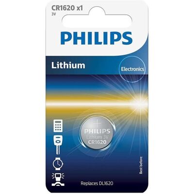 Philips CR1620 Lithium Knopfzelle Batterie - Batterie Philips CR1620 Lithium Knopfzelle Batterie - Batterie