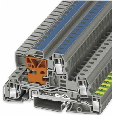 Phoenix Contact UTI 6-PE/L/NT 3076039 Installationsschutzleiterklemme 0.20 mm² 10 mm², Elektronikkabel + Stecker, Grau Phoenix Contact UTI 6-PE/L/NT 3076039 Installationsschutzleiterklemme 0.20 mm² 10 mm², Elektronikkabel + Stecker, Grau