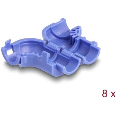 Delock, Kabelschutz + Kabelführung, Kabel Clips zum Abwinkeln 8 Stück blau (2.57 cm) Delock, Kabelschutz + Kabelführung, Kabel Clips zum Abwinkeln 8 Stück blau (2.57 cm)