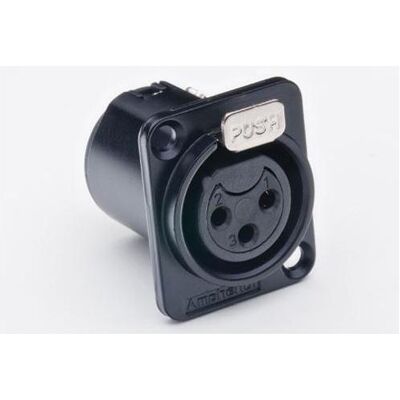 Amphenol 3 pole XLR Socket female in Type D and Black (Stecker und Verbinder), Kabel Zubehör, Schwarz Amphenol 3 pole XLR Socket female in Type D and Black (Stecker und Verbinder), Kabel Zubehör, Schwarz