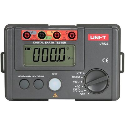 Uni-T, Multimeter, UT522 Digitaler Erdungstester Erdungs-Widerstandsprüfer (CAT III 600V) Uni-T, Multimeter, UT522 Digitaler Erdungstester Erdungs-Widerstandsprüfer (CAT III 600V)