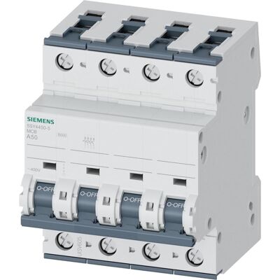 Siemens 5SY4450-5 400V 50A 4-pol. Leitungsschutzschalter Siemens 5SY4450-5 400V 50A 4-pol. Leitungsschutzschalter