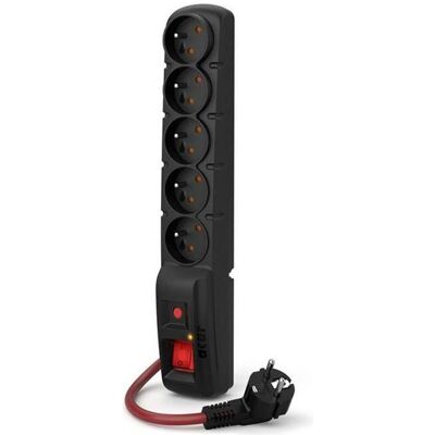 Acar W2389 5-polige Steckdose - Schwarz - Power Socket Acar W2389 5-polige Steckdose - Schwarz - Power Socket