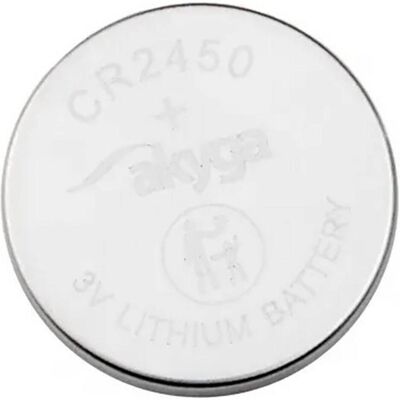 Akyga Knopfzelle CR 2450 3 V 1 St. 600 mAh Li-MnO2 CR2450 (1 Stk., CR2450, 600 mAh), Batterien + Akkus Akyga Knopfzelle CR 2450 3 V 1 St. 600 mAh Li-MnO2 CR2450 (1 Stk., CR2450, 600 mAh), Batterien + Akkus