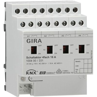 Gira 4-Kanal KNX Schaltaktor - Szenensteuerung Gira 4-Kanal KNX Schaltaktor - Szenensteuerung