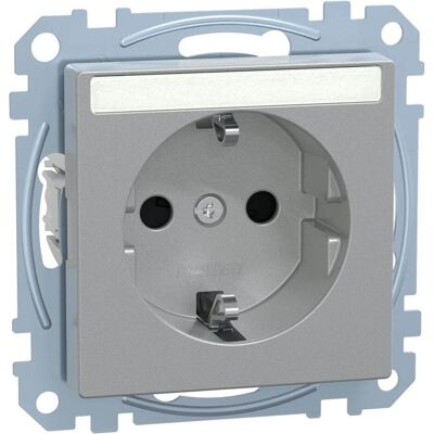 Merten MEG2303-0460 - Aluminium Schuko-Steckdose mit Signallampe - Steckdose Merten MEG2303-0460 - Aluminium Schuko-Steckdose mit Signallampe - Steckdose