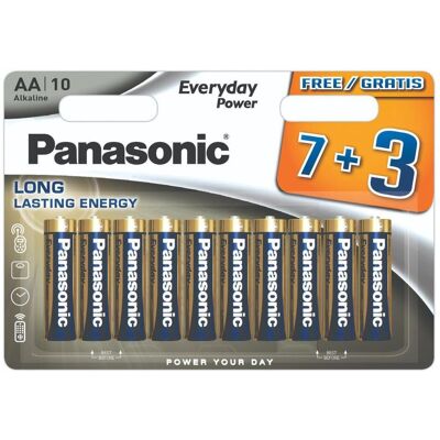 Panasonic Everyday Power battery LR6EPS/10BW (7+3) (10 Stk., AA), Batterien + Akkus Panasonic Everyday Power battery LR6EPS/10BW (7+3) (10 Stk., AA), Batterien + Akkus