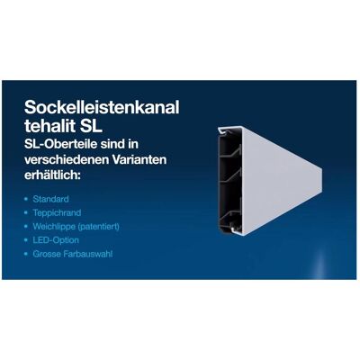 Tehalit SL 200552D1 alu - 2m Aluminium Kabelkanal-Abdeckung Tehalit SL 200552D1 alu - 2m Aluminium Kabelkanal-Abdeckung