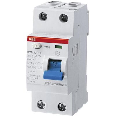 ABB, Schutzschalter, FI-Schutzschalter 2-polig 25A/0,3A ABB, Schutzschalter, FI-Schutzschalter 2-polig 25A/0,3A