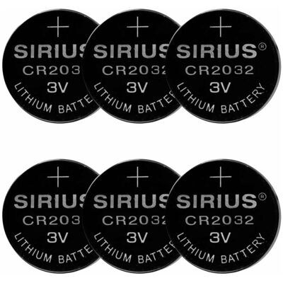 Sirius Batterien CR2032 (6 Stk., CR2032), Batterien + Akkus Sirius Batterien CR2032 (6 Stk., CR2032), Batterien + Akkus