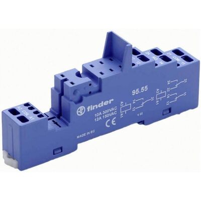 Finder, Zubehör Steuerungstechnik, Zugfederklemmenfassung 95.55 (Relaissockel) Finder, Zubehör Steuerungstechnik, Zugfederklemmenfassung 95.55 (Relaissockel)