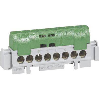 Legrand, Kabelverbindung, Klemmleiste 25qmm 8x16qmm grün Legrand, Kabelverbindung, Klemmleiste 25qmm 8x16qmm grün