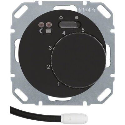 Berker BERK Fussbodentemperaturregler, Thermostat, Schwarz Berker BERK Fussbodentemperaturregler, Thermostat, Schwarz
