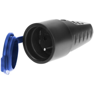 Orno, Netzstecker + Netzkupplung, Gummi-Steckdose – IP44 – mit Erdung – schwarz Orno, Netzstecker + Netzkupplung, Gummi-Steckdose – IP44 – mit Erdung – schwarz