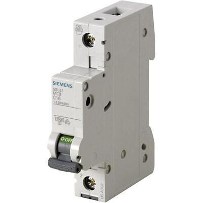 Siemens Schutzschalter, Leitungsschutzschalter 1polig 6 A 230 V, 400 V 5SL6106-7 Siemens Schutzschalter, Leitungsschutzschalter 1polig 6 A 230 V, 400 V 5SL6106-7
