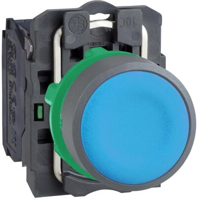 Schneider Electric Drucktaster, kompl, Kunststoff, tastend, XB5AA61C0, Schalter + Taster, Schwarz, Grau, Blau Schneider Electric Drucktaster, kompl, Kunststoff, tastend, XB5AA61C0, Schalter + Taster, Schwarz, Grau, Blau