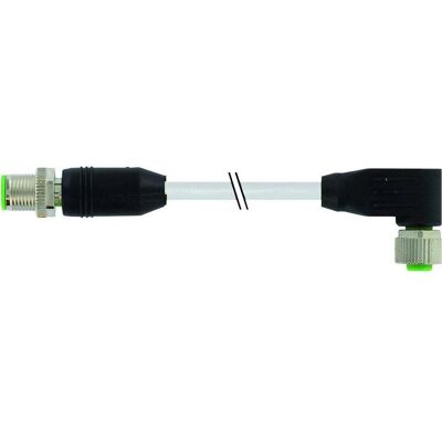 Murr Elektronik M12 St. 0° / M12 Bu. 90° PUR 8x0.25 gr schleppk. 1m, Elektronikkabel + Stecker, Grau Murr Elektronik M12 St. 0° / M12 Bu. 90° PUR 8x0.25 gr schleppk. 1m, Elektronikkabel + Stecker, Grau