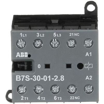 ABB B7S-30-01-2.8-72 Reihenschütz - 24V DC, 5,5kW, 3 Hauptkontakte ABB B7S-30-01-2.8-72 Reihenschütz - 24V DC, 5,5kW, 3 Hauptkontakte