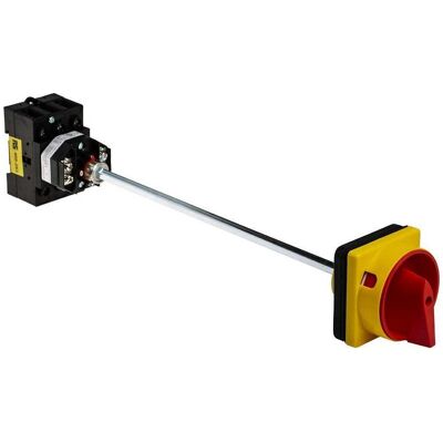 RS PRO Trennschalter 40A 3-polig, Schalter + Taster, Rot RS PRO Trennschalter 40A 3-polig, Schalter + Taster, Rot