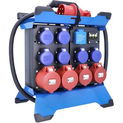 As - Schwabe, Baustromverteiler, STECKY CEE Stromverteiler (10x, CEE 16/5, CEE 32/5, Typ 23, USB-A) As - Schwabe, Baustromverteiler, STECKY CEE Stromverteiler (10x, CEE 16/5, CEE 32/5, Typ 23, USB-A)
