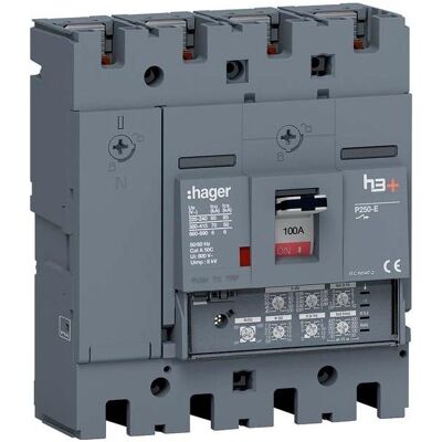 Hager HET101JR - Leistungsschalter 100A - 70kA Schutz Hager HET101JR - Leistungsschalter 100A - 70kA Schutz