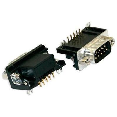 Intronics 9 pole D-sub Male PCB Connector, Elektronikkabel + Stecker, Silber Intronics 9 pole D-sub Male PCB Connector, Elektronikkabel + Stecker, Silber