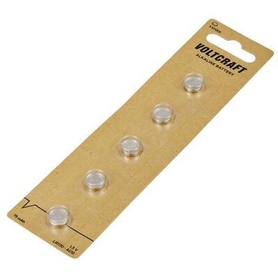 Voltcraft Knopfzelle LR 1130 1.5 V 5 St. 75 mAh Alkali-Mangan VC-16108005 (5 Stk., 75 mAh), Batterien + Akkus Voltcraft Knopfzelle LR 1130 1.5 V 5 St. 75 mAh Alkali-Mangan VC-16108005 (5 Stk., 75 mAh), Batterien + Akkus
