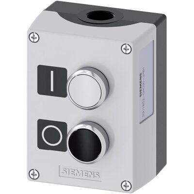 Siemens Gehäuse für Befehlsgeräte - IP66 Metall, 2 Stationen Siemens Gehäuse für Befehlsgeräte - IP66 Metall, 2 Stationen