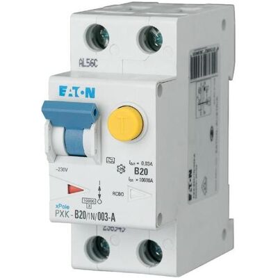 Eaton PXK-C20/1N/003-A FI/LS-Kombischalter - 20A, 30mA, Typ C Eaton PXK-C20/1N/003-A FI/LS-Kombischalter - 20A, 30mA, Typ C