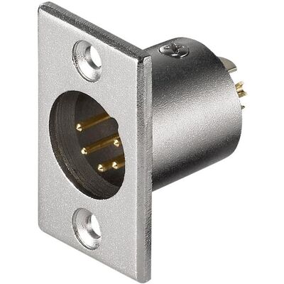 Goobay Mikrofon-Einbaustecker, 5 Pin, Elektronikkabel + Stecker, Grau, Silber Goobay Mikrofon-Einbaustecker, 5 Pin, Elektronikkabel + Stecker, Grau, Silber