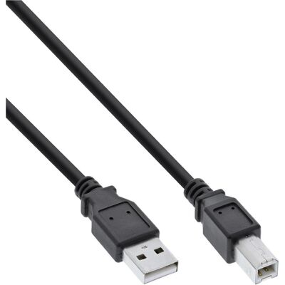 InLine 70er B-Pack USB 2.0 Kabel, A an B, schwarz, 2m (2 m, USB 2.0), USB Kabel InLine 70er B-Pack USB 2.0 Kabel, A an B, schwarz, 2m (2 m, USB 2.0), USB Kabel