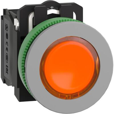 Schneider Electric Leuchtdrucktaster, kompl, Kunststoff, XB5FW35B5C0, Schalter + Taster, Schwarz, Grau, Orange Schneider Electric Leuchtdrucktaster, kompl, Kunststoff, XB5FW35B5C0, Schalter + Taster, Schwarz, Grau, Orange