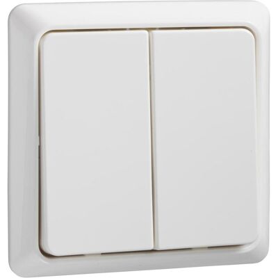 APC 42V Doppelschalter - IP20, Thermoplast, Reinweiß APC 42V Doppelschalter - IP20, Thermoplast, Reinweiß