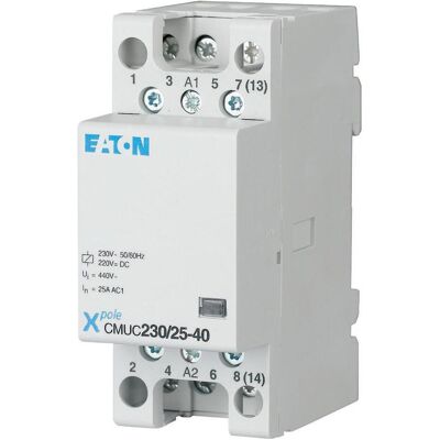Eaton CMUC230/25-40 - Installationsschütz 230VAC/DC, 4S, 25A - Relais Eaton CMUC230/25-40 - Installationsschütz 230VAC/DC, 4S, 25A - Relais