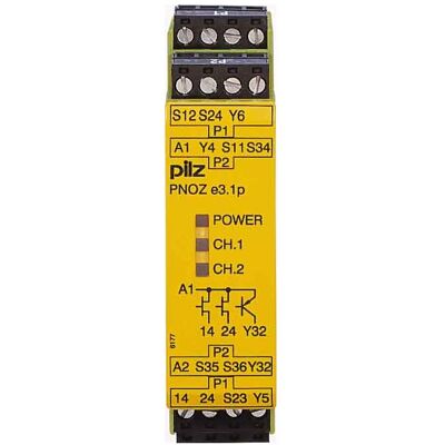 Pilz 784139 PNOZ e3.1p C 24VDC 2so, Relais Pilz 784139 PNOZ e3.1p C 24VDC 2so, Relais