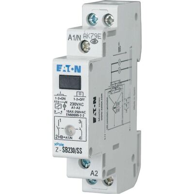 Eaton Z-SB230/SS - LED Relais-Schalter 230VAC/16A/2S Hutschiene Eaton Z-SB230/SS - LED Relais-Schalter 230VAC/16A/2S Hutschiene