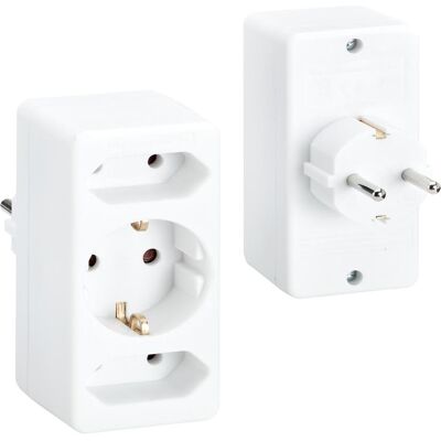 Bachmann, Mehrfachstecker + Abzweigstecker, Multistecker (CEE 7/3, 3x) Bachmann, Mehrfachstecker + Abzweigstecker, Multistecker (CEE 7/3, 3x)